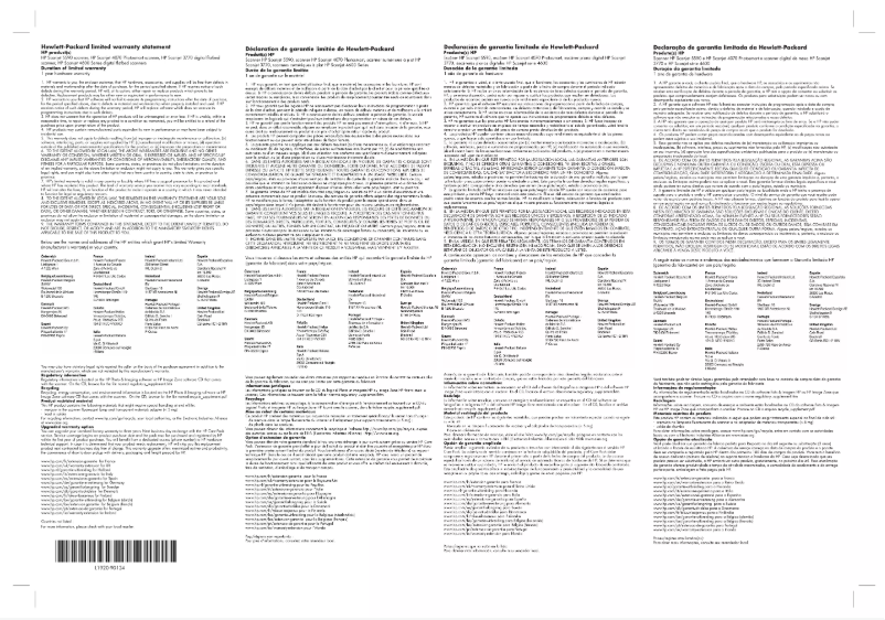 Image de la première page du manuel de l'appareil Scanjet 4670