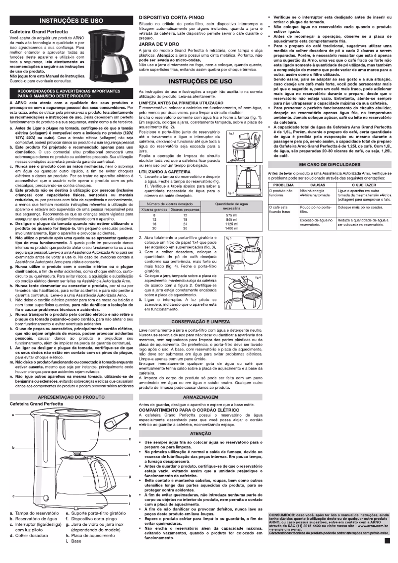 Image de la première page du manuel de l'appareil Gran Perfectta 2 CM4408B1