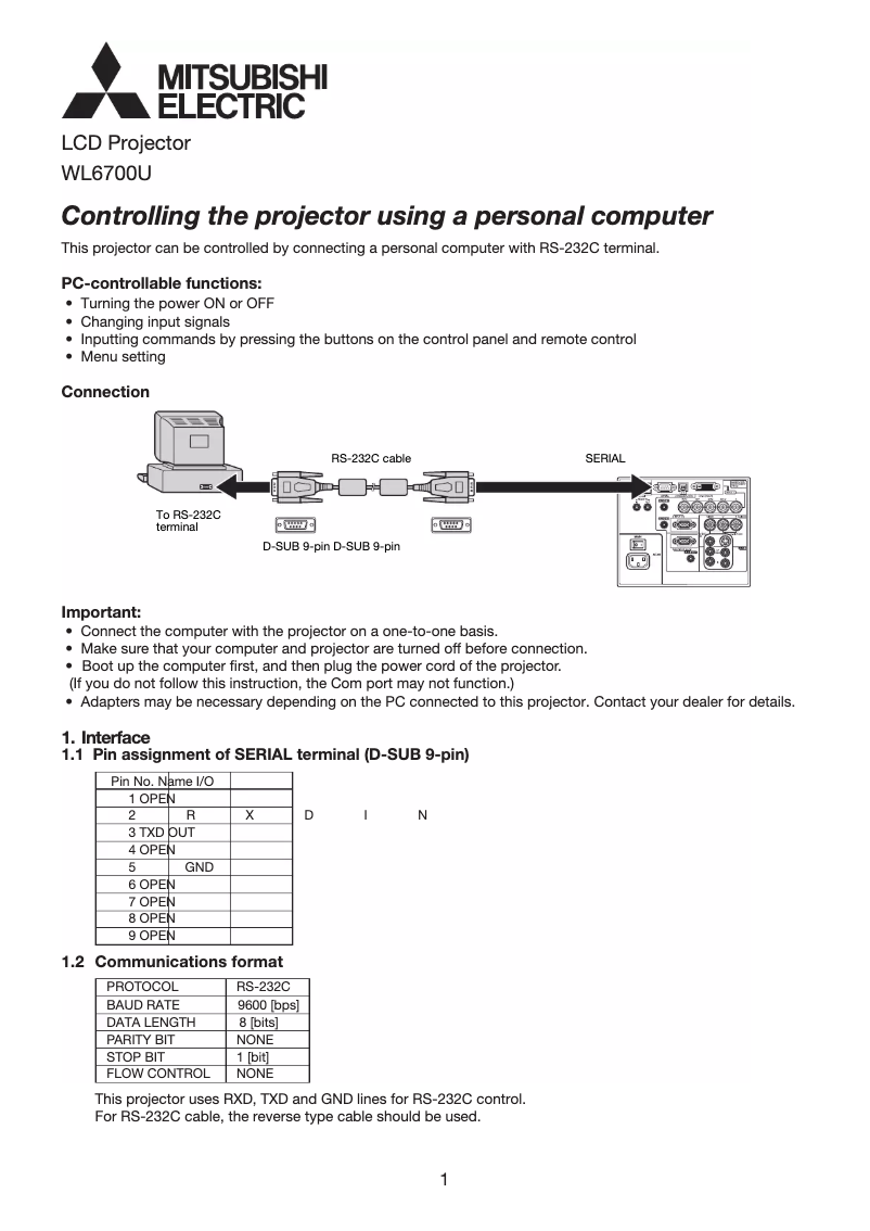 Image de la première page du manuel de l'appareil WL6700U