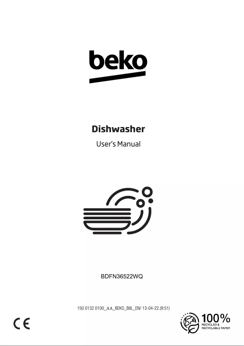 Image de la première page du manuel de l'appareil BDFN36522WQ