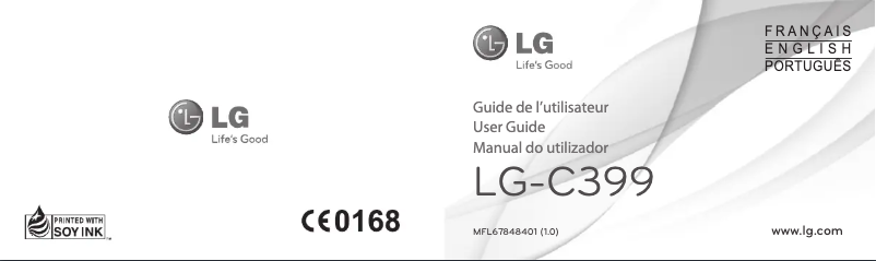 Page 1 de la notice Manuel utilisateur LG LGC399