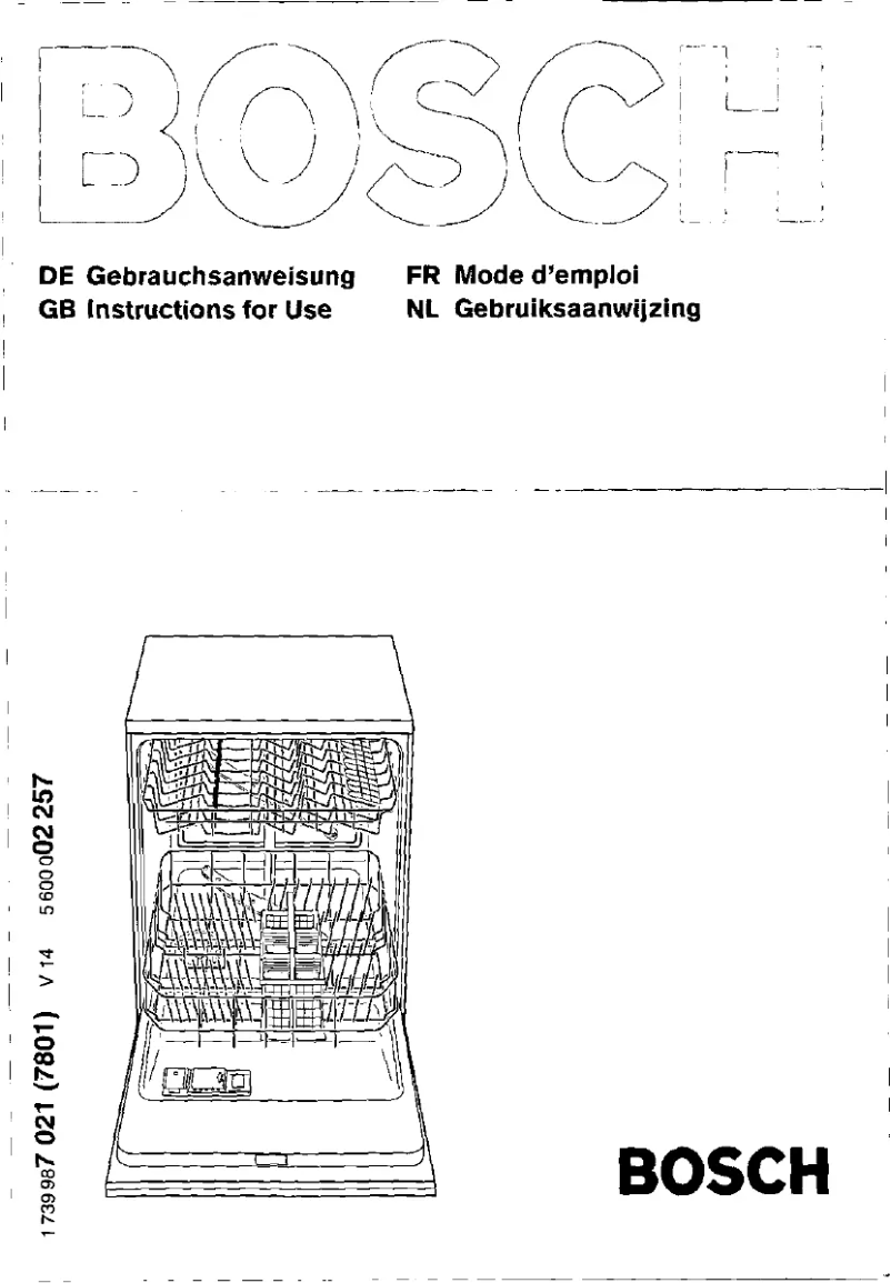 Page 1 de la notice Manuel utilisateur Bosch SGV4303
