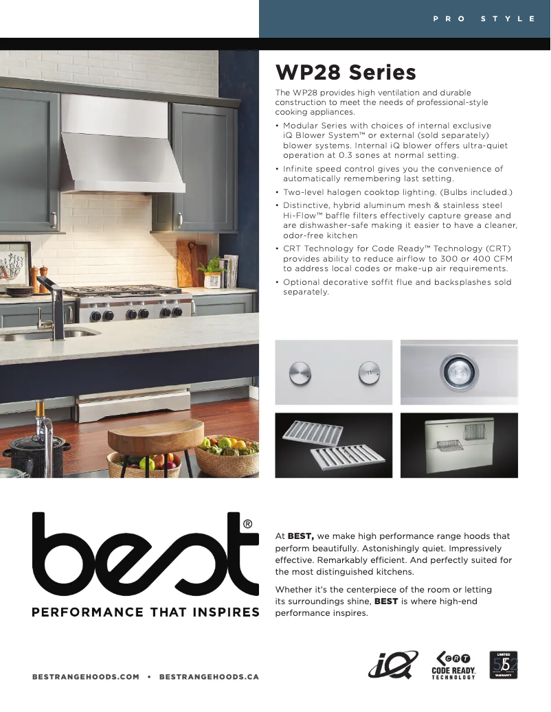 Page n°1 - Fiche technique Best Classico WP28M30SB