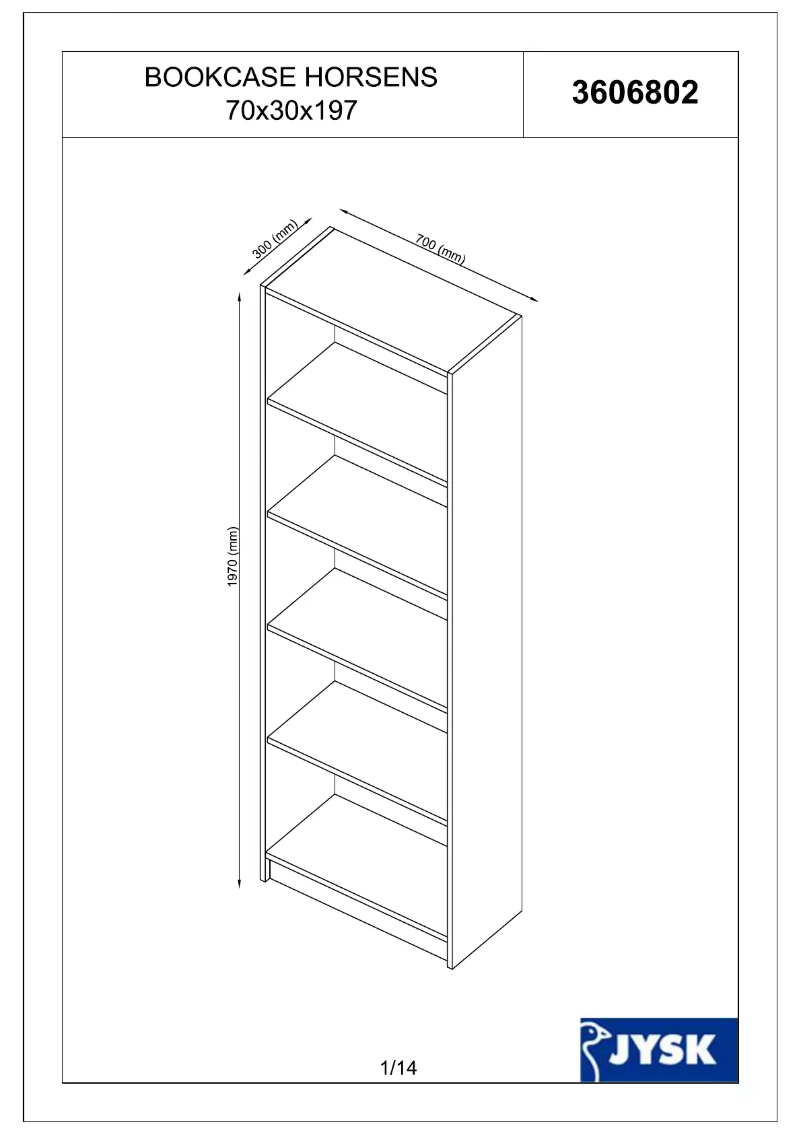 Image de la première page du manuel de l'appareil Horsens (70x197x30)