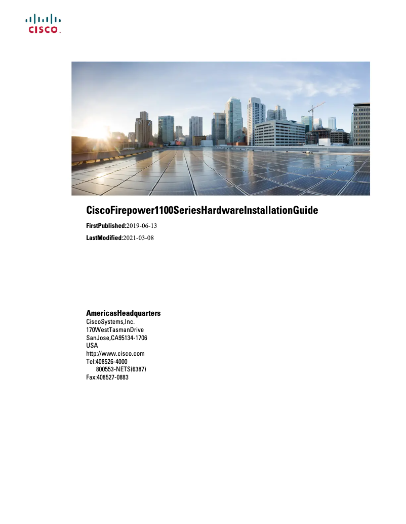 Page n°1 - Manuel utilisateur Cisco Firepower 1140