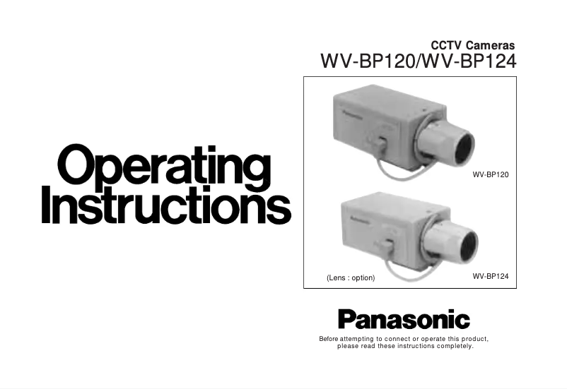 Page 1 de la notice Manuel utilisateur Panasonic WV-BP120