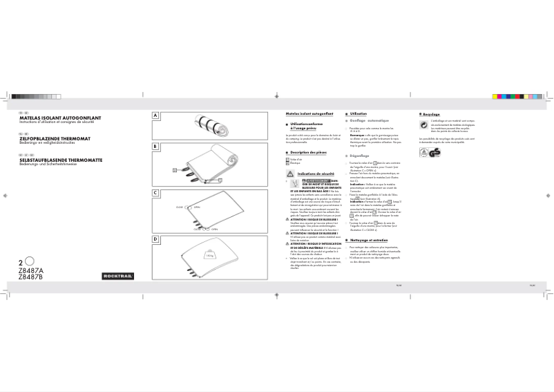 Page 1 de la notice Manuel utilisateur Rocktrail Z8487A