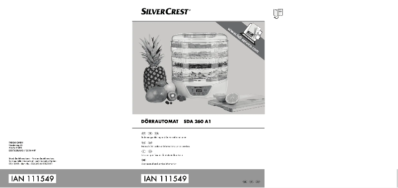 Page n°1 - Manuel utilisateur SilverCrest SDA 350 A1
