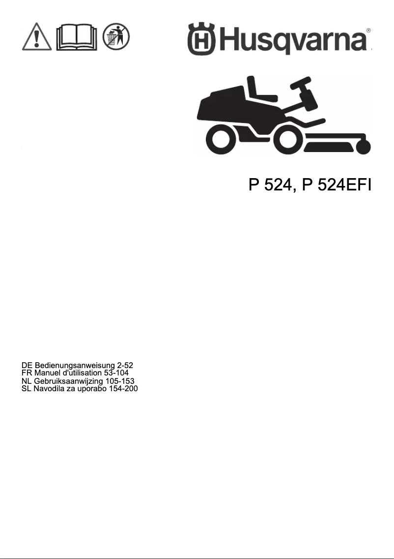 Page 1 of the manual User Manual Husqvarna P 524