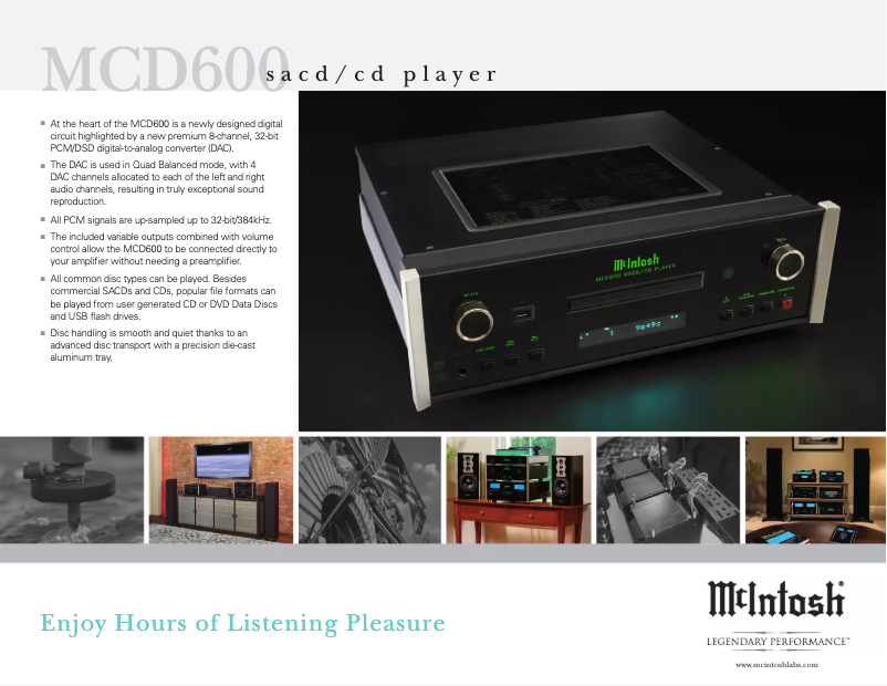 Image de la première page du manuel de l'appareil MCD600