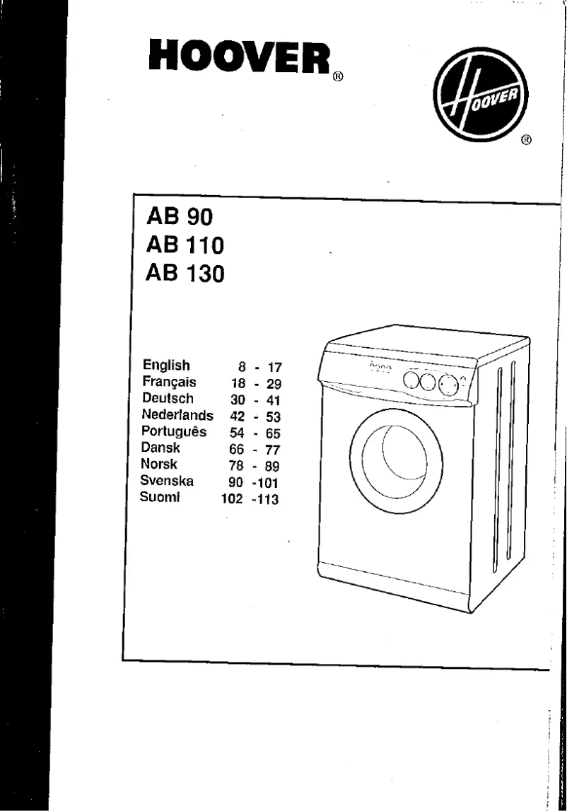 Page n°1 - Manuel utilisateur Hoover AB 90/021
