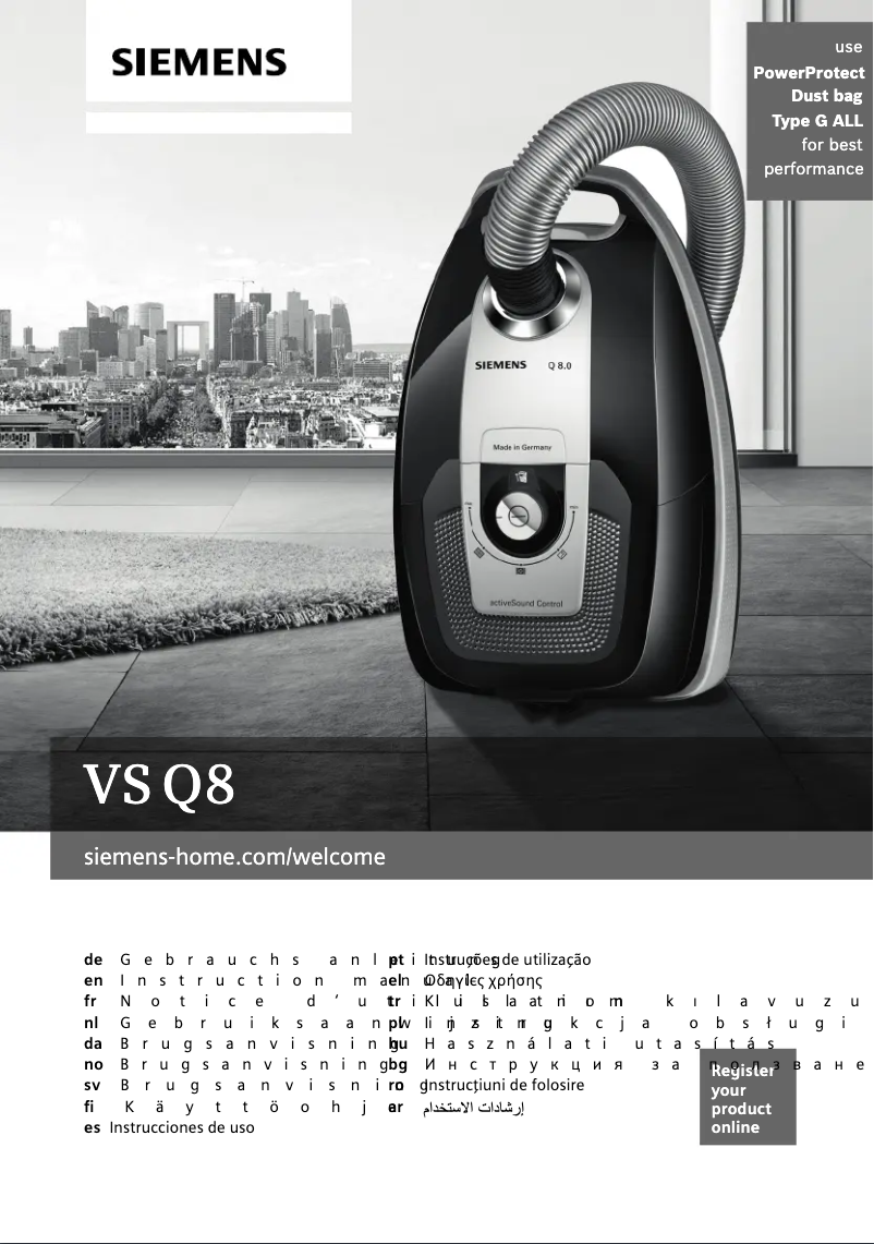 Image de la première page du manuel de l'appareil VSQ8SENM2