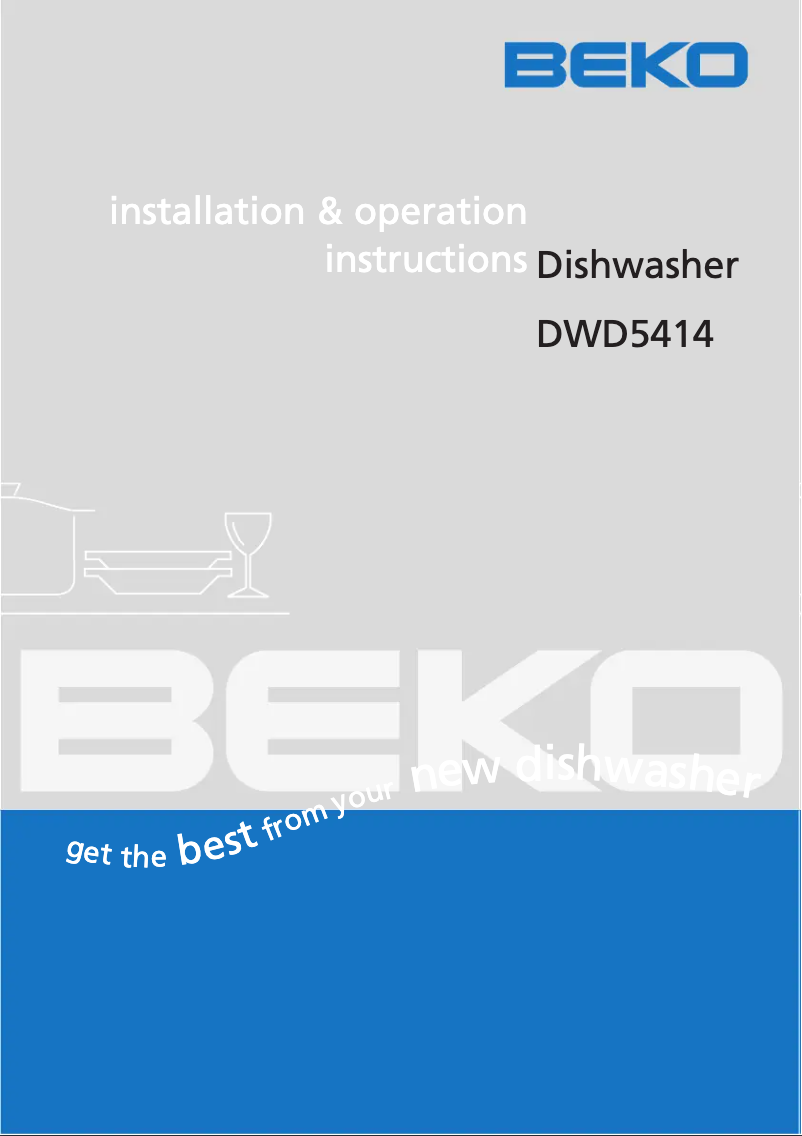 Page 1 de la notice Manuel utilisateur Beko DWD5414