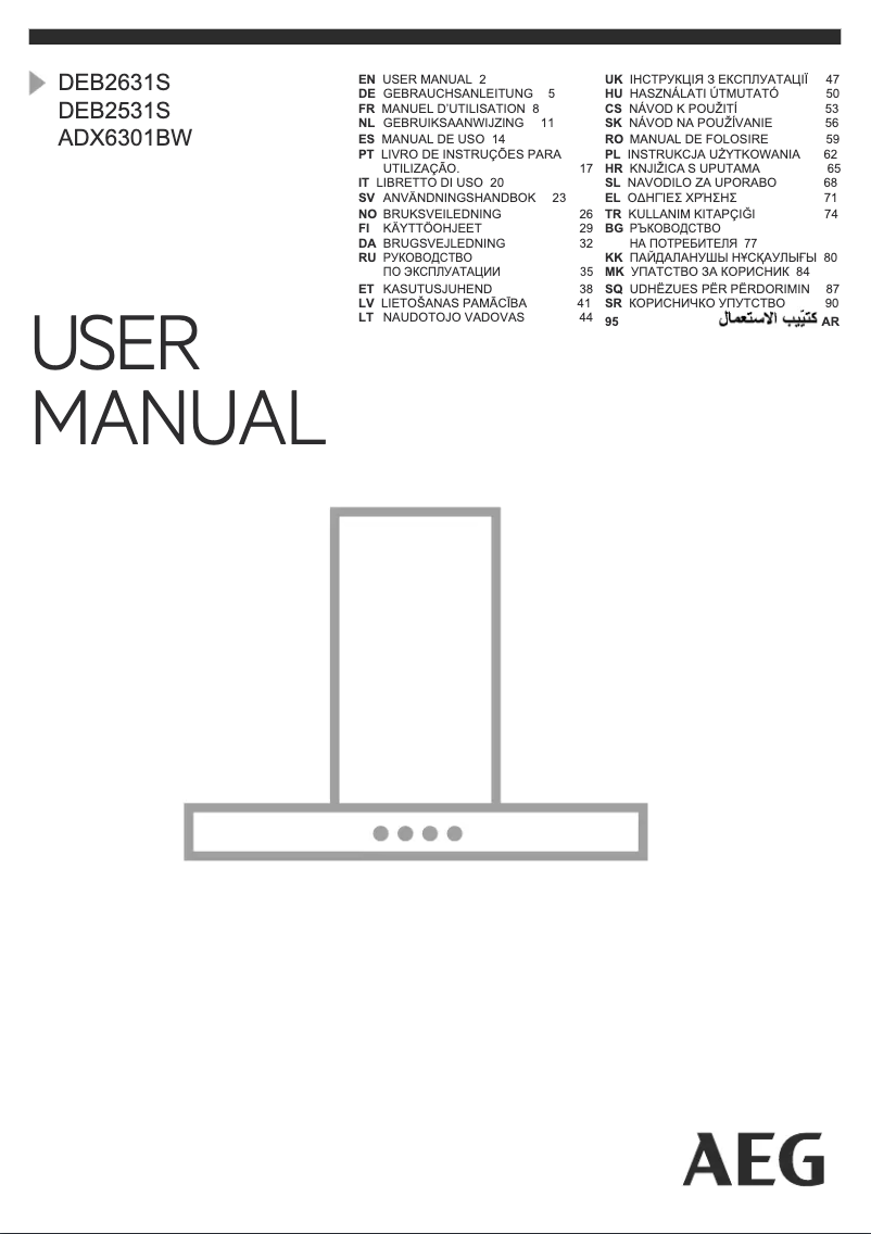 Page n°1 - Manuel utilisateur AEG ADX6301BW