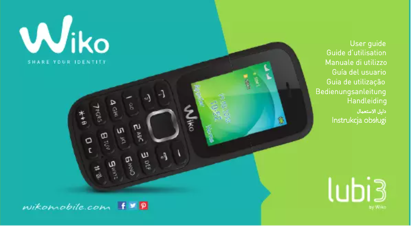Page 1 de la notice Manuel utilisateur Wiko Lubi3