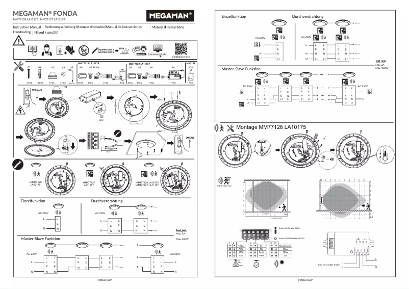 Page 1 de la notice Manuel utilisateur Megaman Fonda+ MM77127