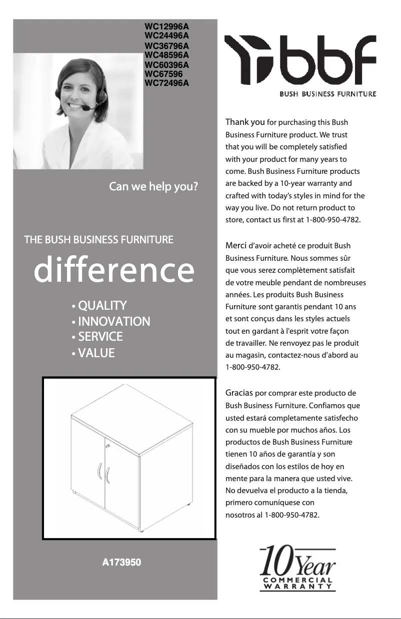 Page n°1 - Manuel utilisateur bbf WC36796A