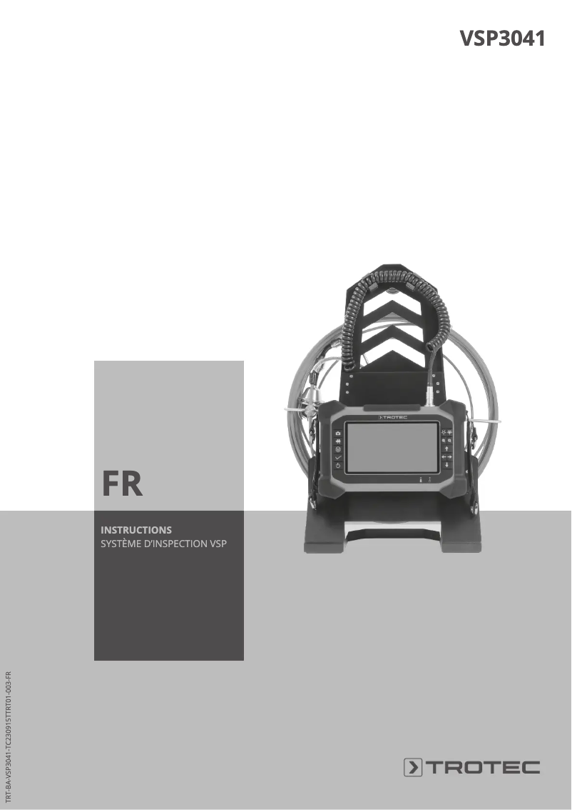 Page 1 de la notice Manuel utilisateur Trotec VSP3041