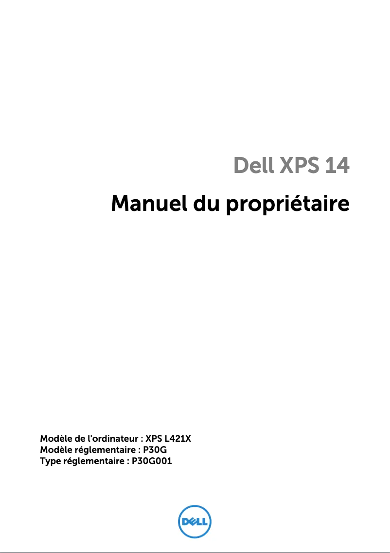 Page n°1 - Manuel utilisateur Dell XPS 14