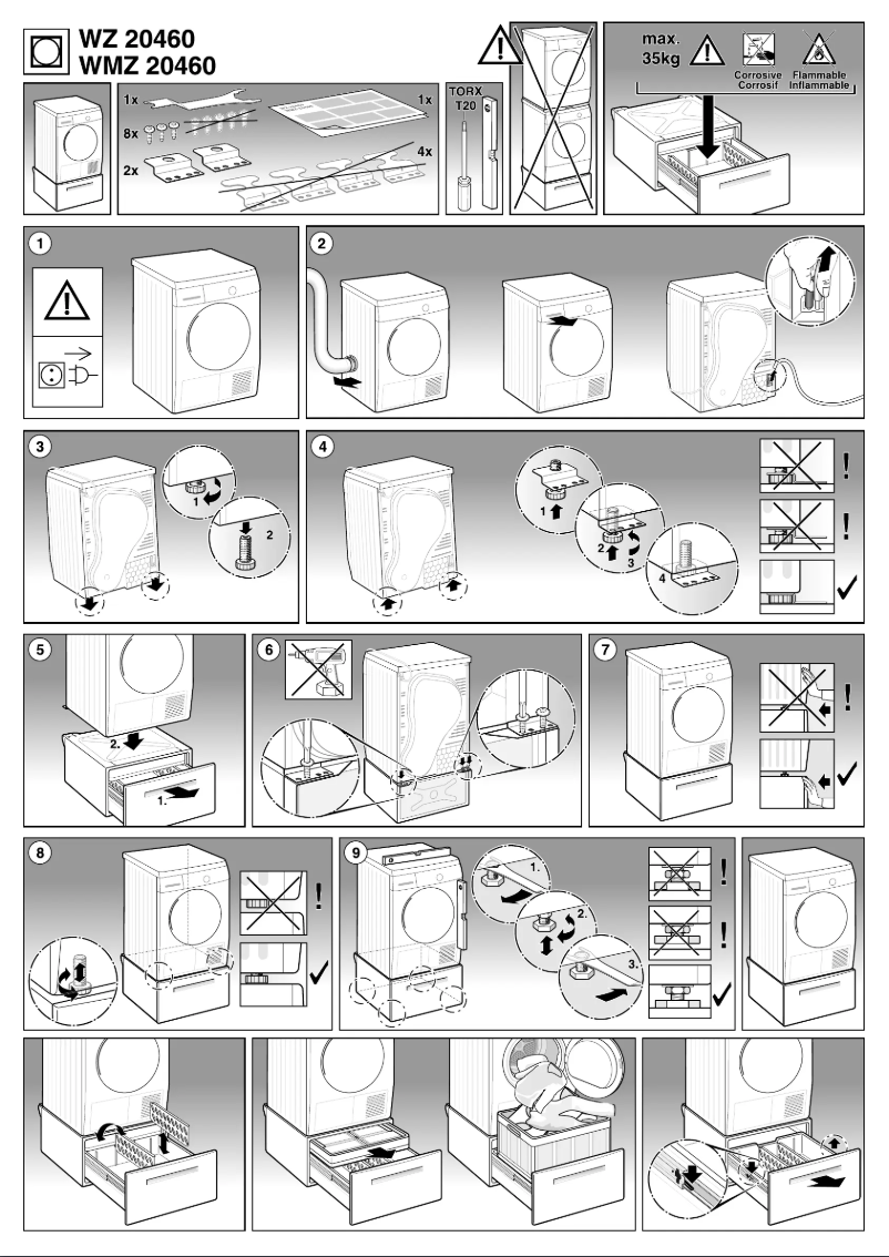 Page 1 de la notice Manuel utilisateur Bosch WMZ20460