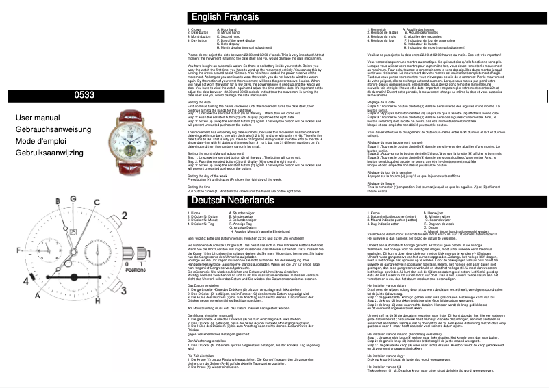Page n°1 - Manuel utilisateur Davis 0533