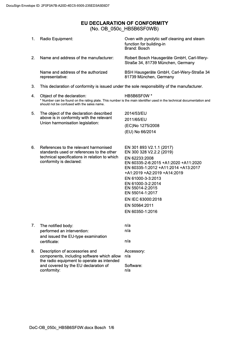 Page 1 de la notice Mode d'emploi Bosch HRA578BS6