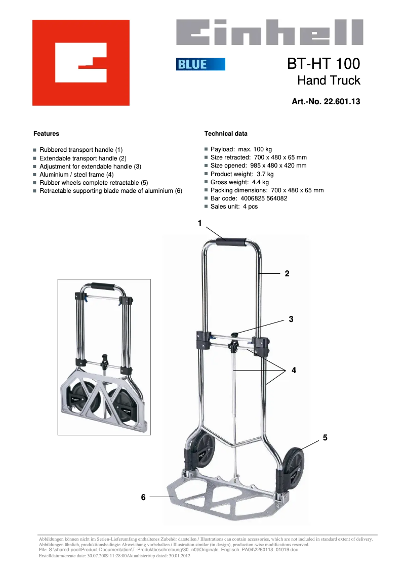 Página 1 del manual Manual de usuario Einhell BT-HT 100