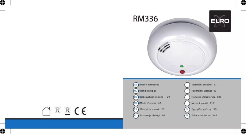 Image de la première page du manuel de l'appareil RM336