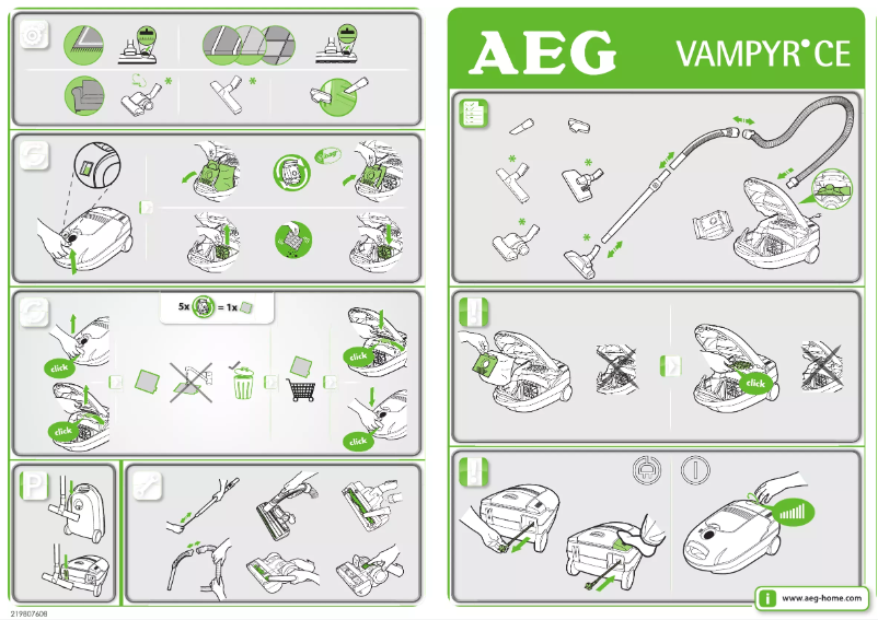 Page 1 de la notice Manuel utilisateur AEG CE2300HFE+