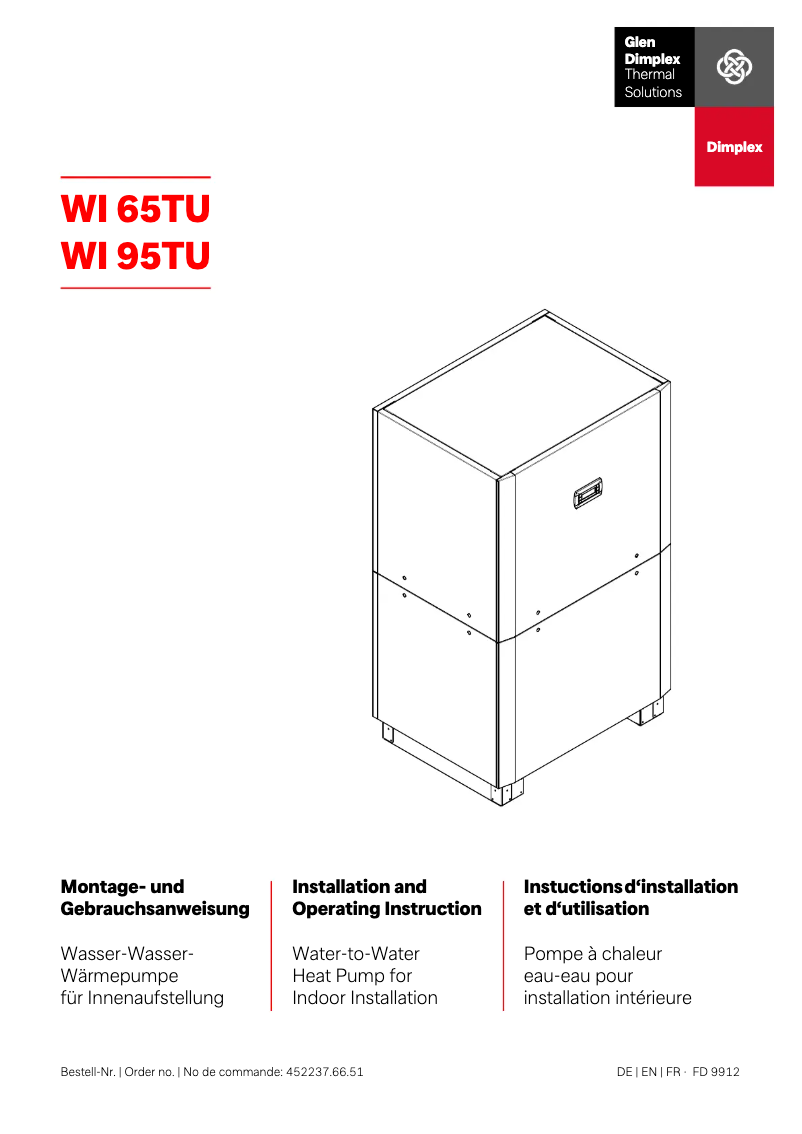 Page n°1 - Manuel utilisateur Dimplex WI 95TU
