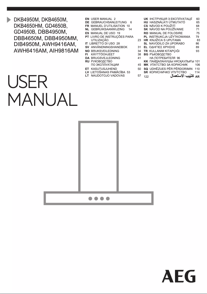 Page n°1 - Manuel utilisateur AEG DKB4650HM