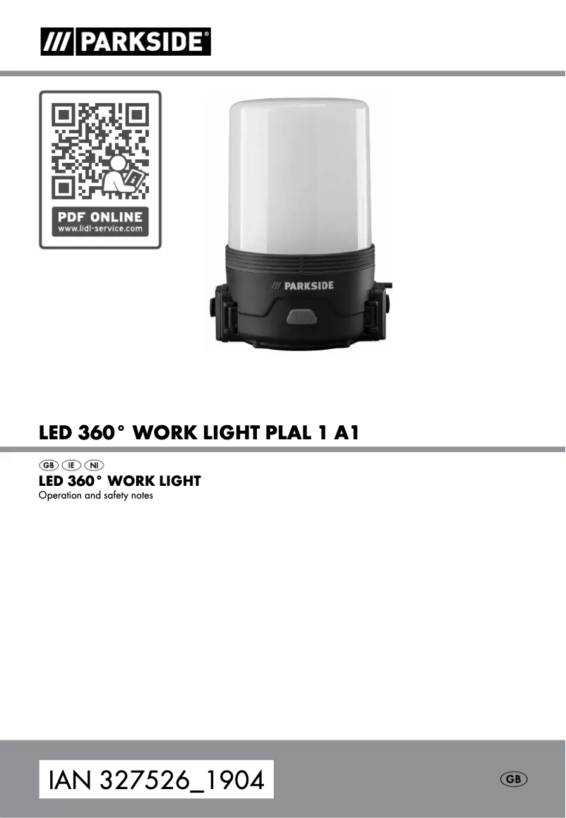 Página 1 del manual Manual de usuario Parkside PLAL 1 A1