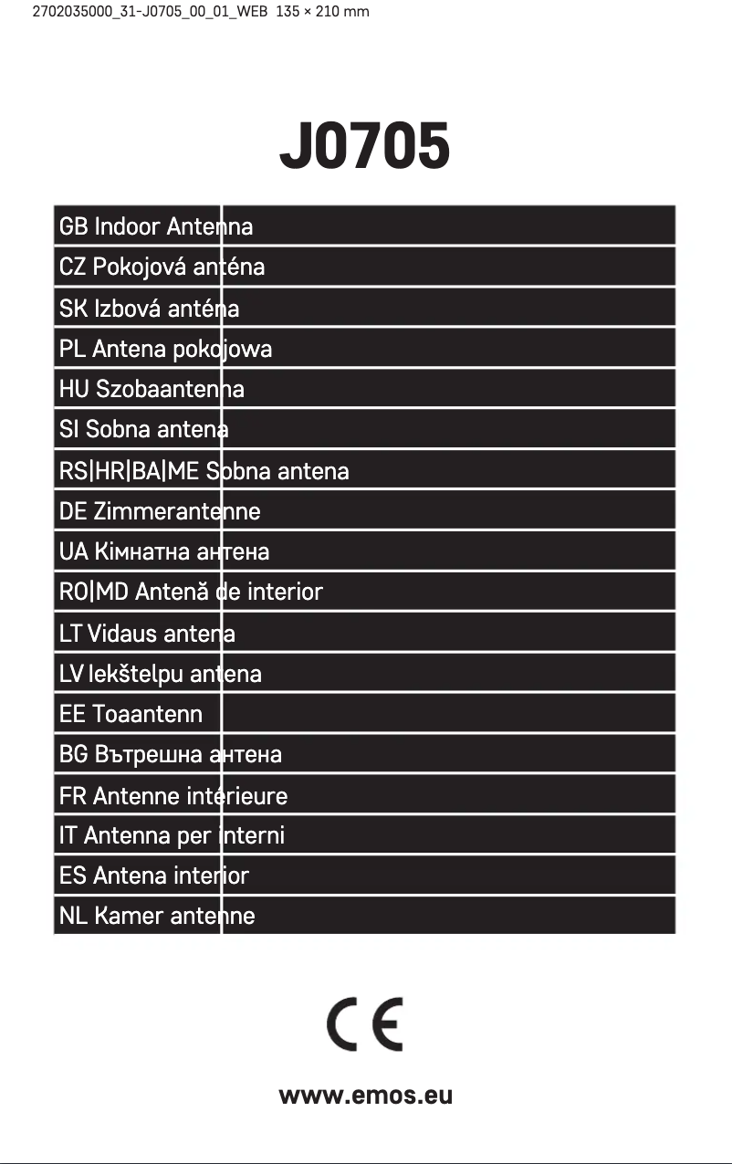 Page n°1 - Manuel utilisateur Emos J0705