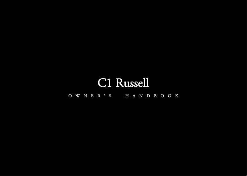 Page 1 de la notice Manuel utilisateur Christopher Ward C1 Russell