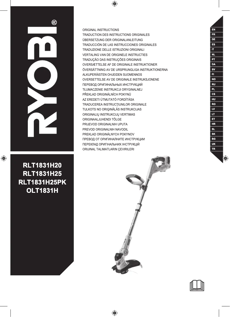 Page n°1 - Manuel utilisateur RYOBI One+ RLT1831H25F