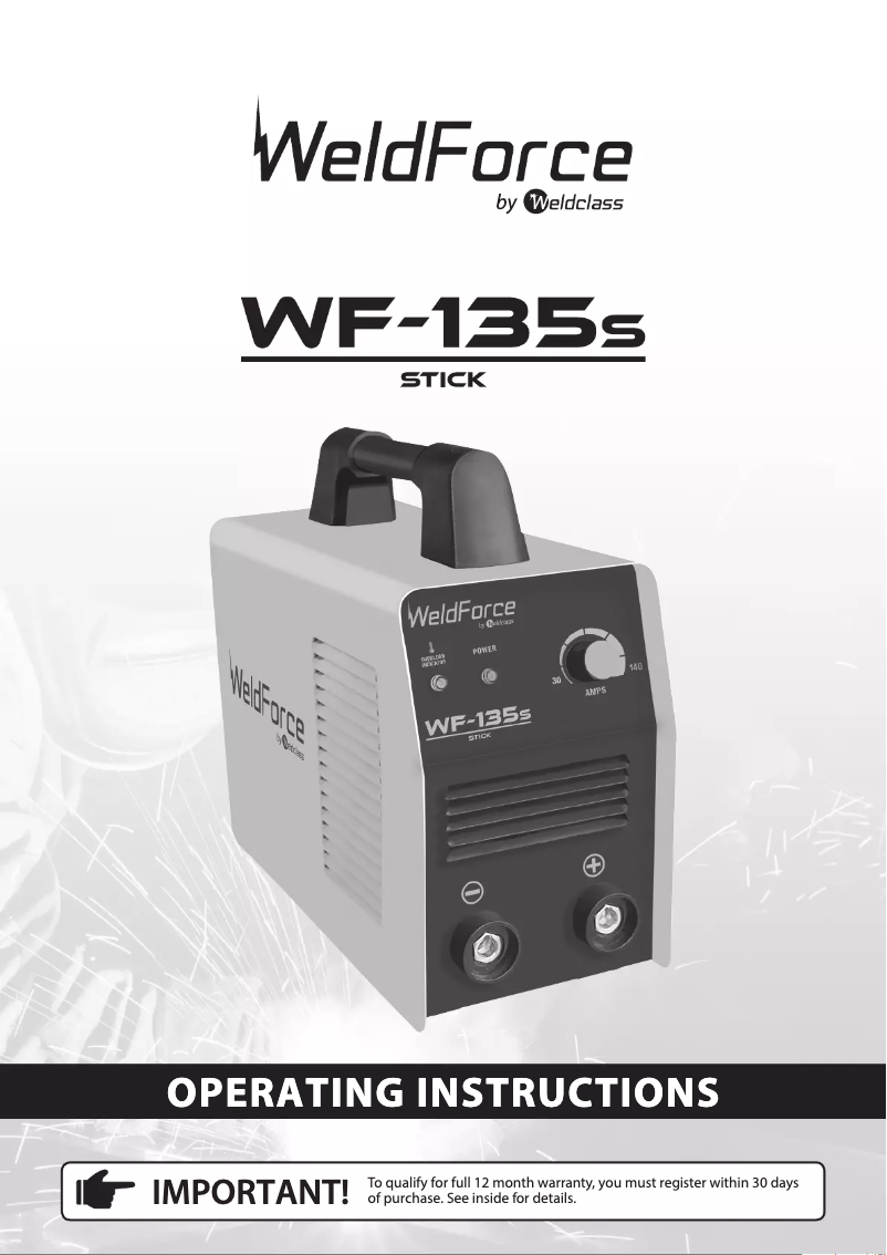Image de la première page du manuel de l'appareil Weldforce 135S