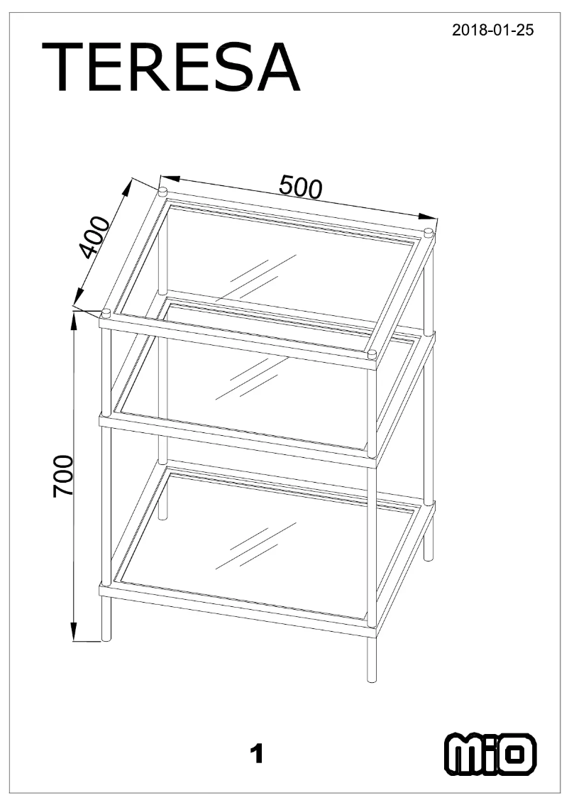 Page 1 de la notice Manuel utilisateur Mio Teresa