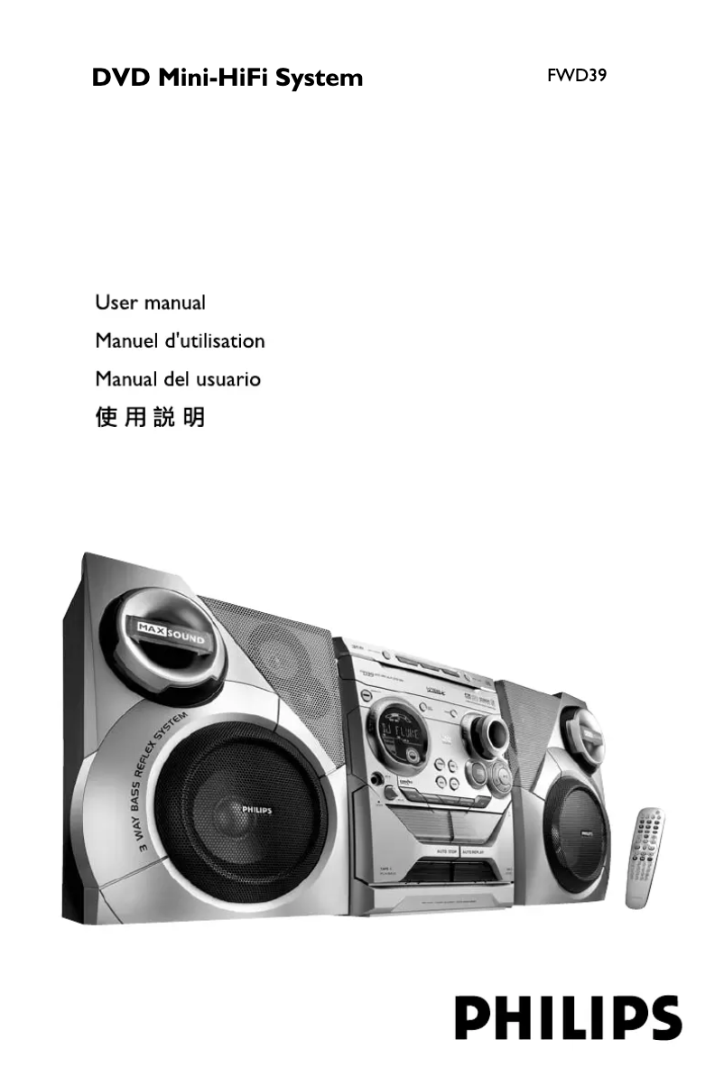 Page n°1 - Manuel utilisateur Philips FWD39