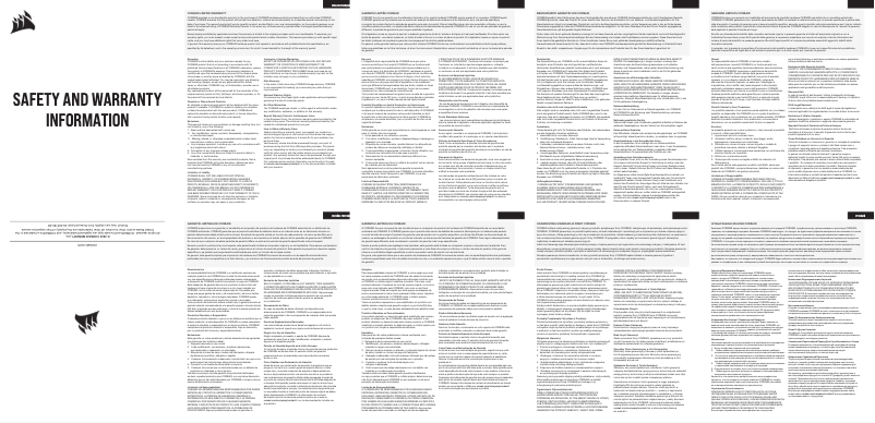 Page 1 de la notice Instructions de sécurité Corsair iCUE H115i RGB PRO XT