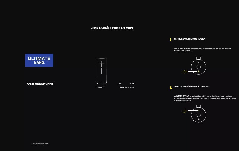 Image de la première page du manuel de l'appareil BOOM 3