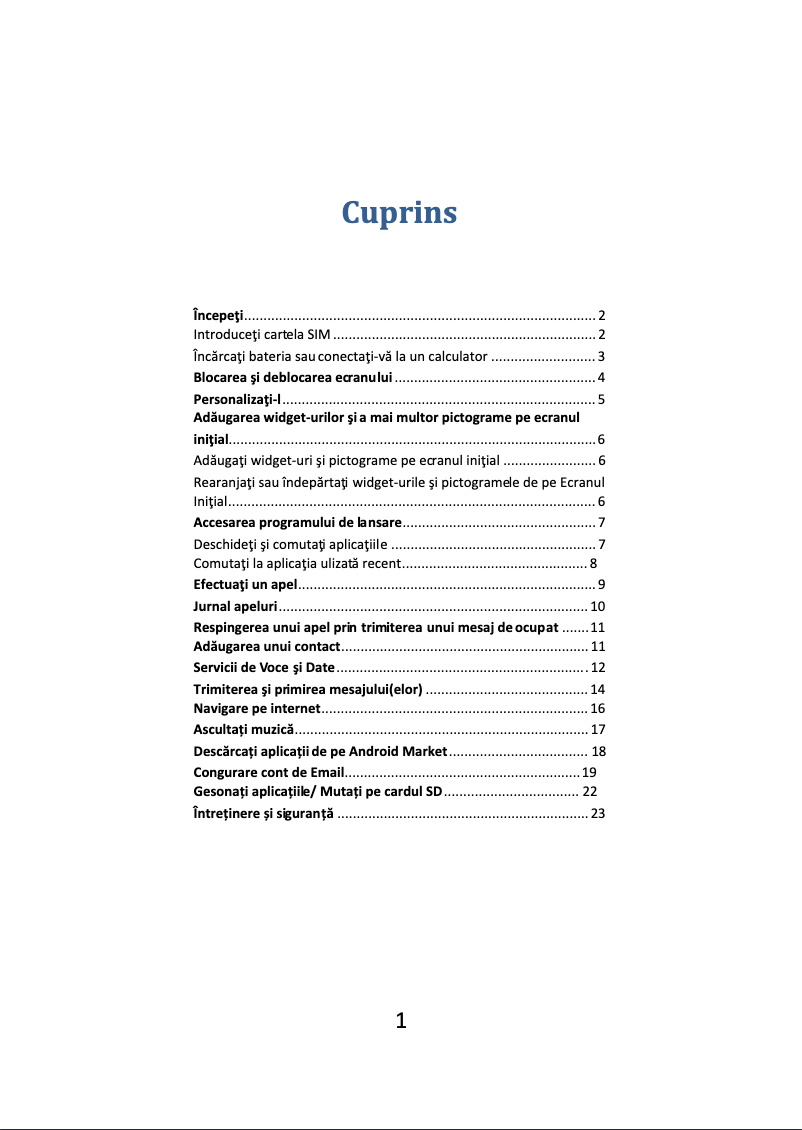 Image de la première page du manuel de l'appareil Storm V50