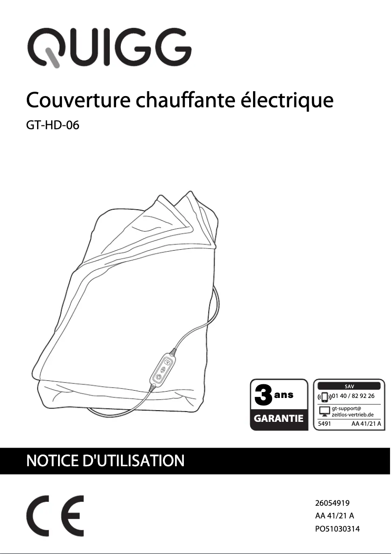 Page n°1 - Manuel utilisateur Quigg GT-HD-06