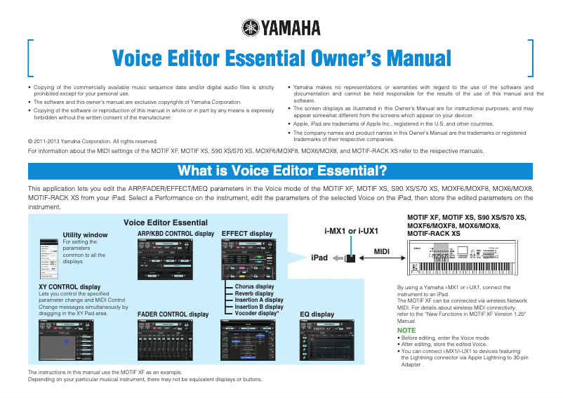 Image de la première page du manuel de l'appareil Voice Editor Essential