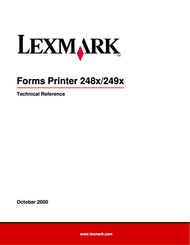 Page 1 de la notice Manuel utilisateur Lexmark Forms Printer 2491