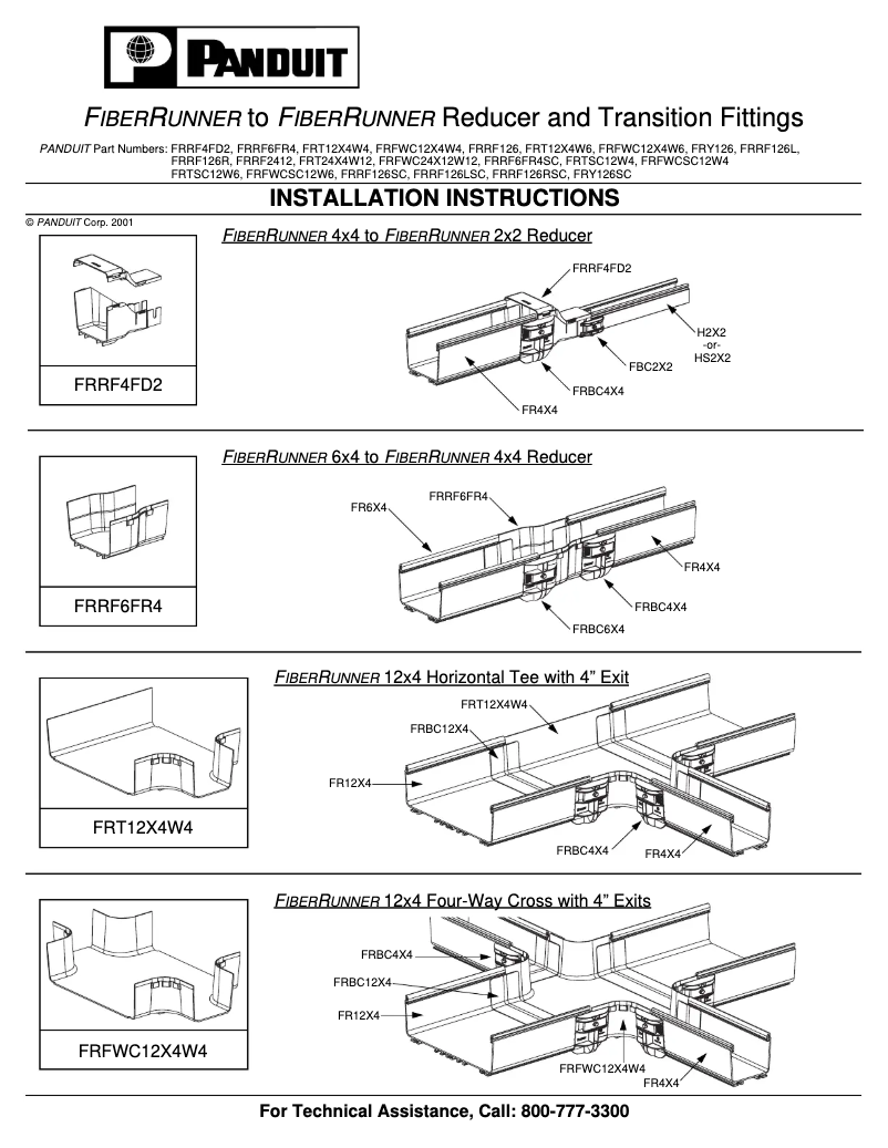Page 1 de la notice Manuel utilisateur Panduit FRT12X4W6YL
