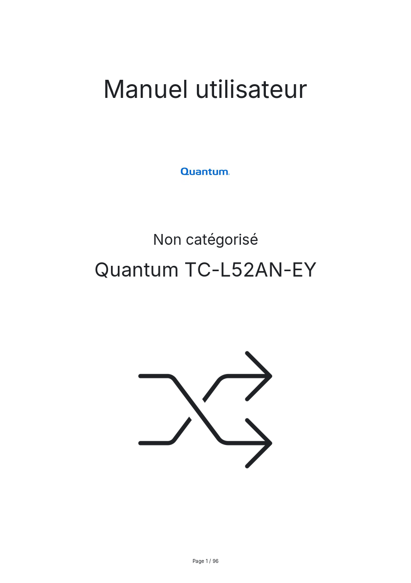 Image de la première page du manuel de l'appareil TC-L52AN-EY