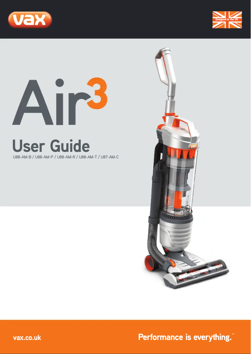 Página 1 del manual Manual de usuario Vax Air3