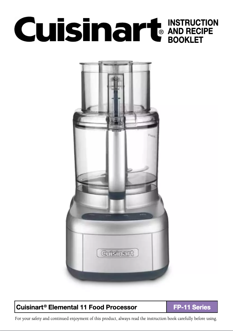 Page 1 de la notice Manuel utilisateur Cuisinart Elemental 11