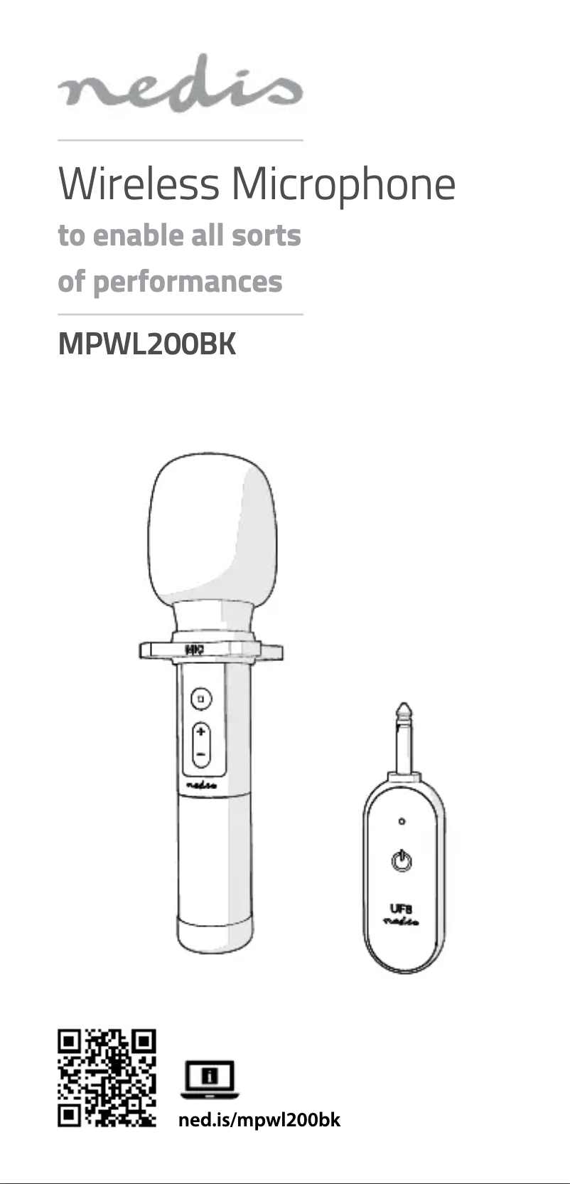 Page 1 de la notice Manuel utilisateur Nedis MPWL200BK