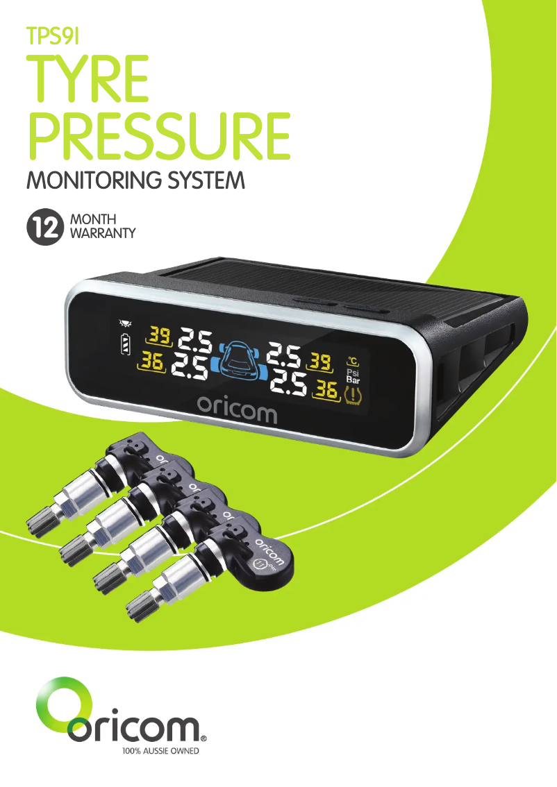 Page n°1 - Manuel utilisateur Oricom TPS9I